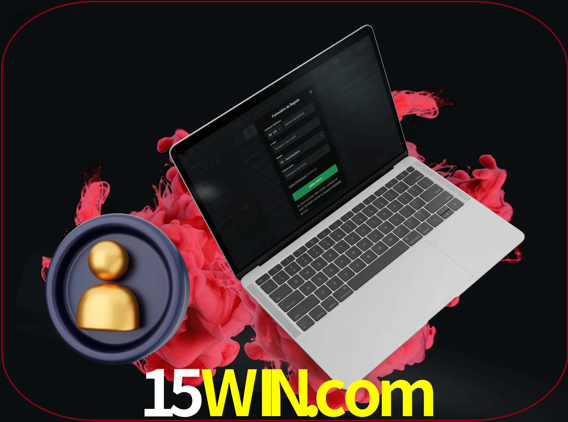 No cabeçalho do site 15win, clique no botão que o levará a um formulário especial onde terá de introduzir as suas informações actuais.